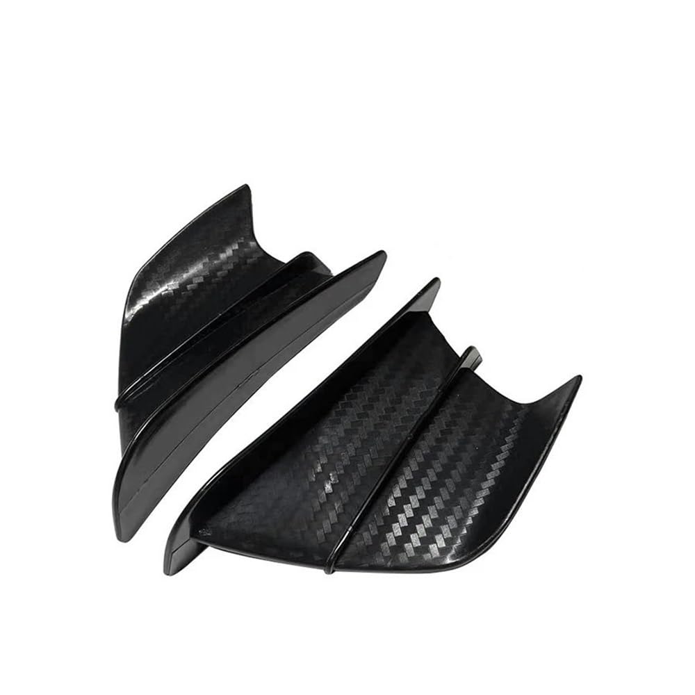 Motorrad Winglet Aerodynamischer Wing Kit Spoiler Für A&prilia Für Tuono 1000 Für RS125 Für RS250 Für RSV1000 Für Tuono 1000 RS 125 250(Black-2) von SPeesy