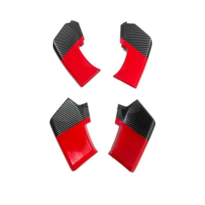 Motorrad Winglet Flügel Kit Winglets Flügel Spoiler Fxed Für D&ucati Für Road Für Fighter Für V4 Für V4S Für V4SP Für V2(Carbon fiber red) von SPeesy