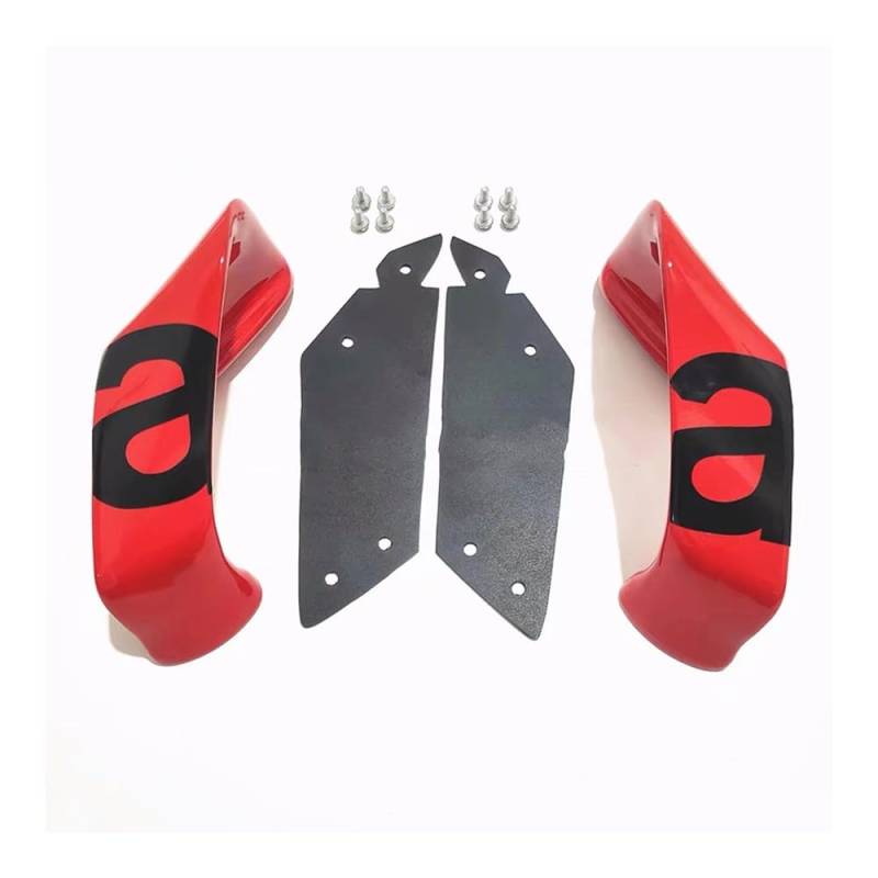 Motorrad Winglets Frontverkleidung Aerodynamischer Flügel Abtriebsspoiler Für A&prilia Für RSV4 Für RS4 125 50 Für RSV 1000R Für RS125 Für RSV1000(Red) von SPeesy