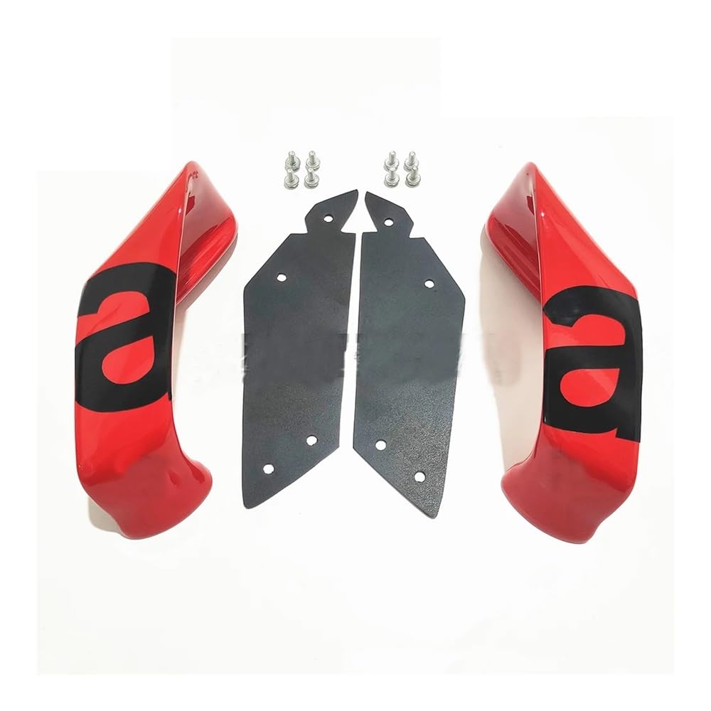 Motorrad Winglets Frontverkleidung Flügel Aerodynamischer Abtrieb Spoiler Für A&prilia Für RS4 125 50 Für RSV 1000R Für RS125 Für RSV1000(Red) von SPeesy