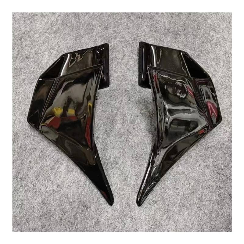 Motorräder Zubehör Winglet Aerodynamische Flügel Kit Spoiler Feste Flügel Für K&awasaki Für Ninja 400 Für NINJA 400 2018-2023(Bright Black) von SPeesy