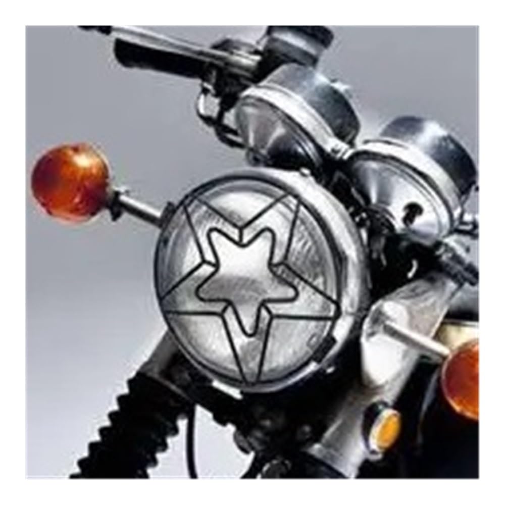 SPeesy Motorrad-Scheinwerferschutz, Kühlergrill-Abdeckung, Motorrad-Scheinwerfer-Metall-Kühlergrill-Abdeckung, 6,5-Zoll-Scheinwerfer-Grill-Abdeckung Scheinwerfer Abdeckung von SPeesy