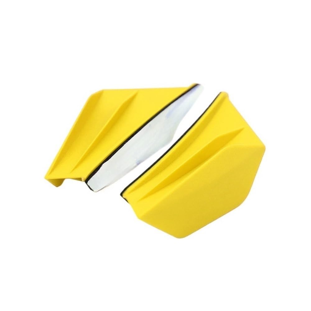 Universal Motorrad Winglet Aerodynamische Spoiler Flügel Kit Motorrad Dekoration Aufkleber Für Für Ninja 250/400(Yellow) von SPeesy