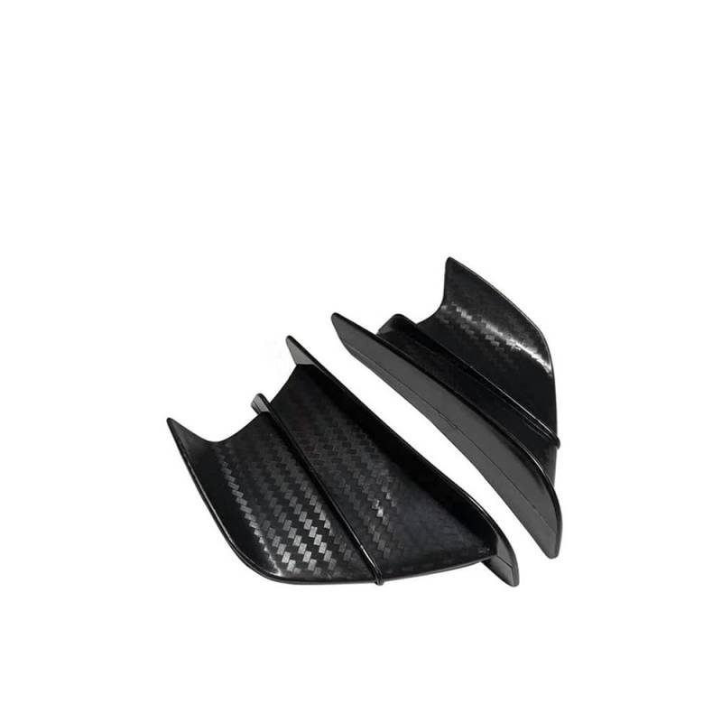 Universal Motorrad Winglet Aerodynamische Spoiler Flügel Motorrad Dekoration Aufkleber Für S&uzuki Für Y&amaha(Black-2) von SPeesy