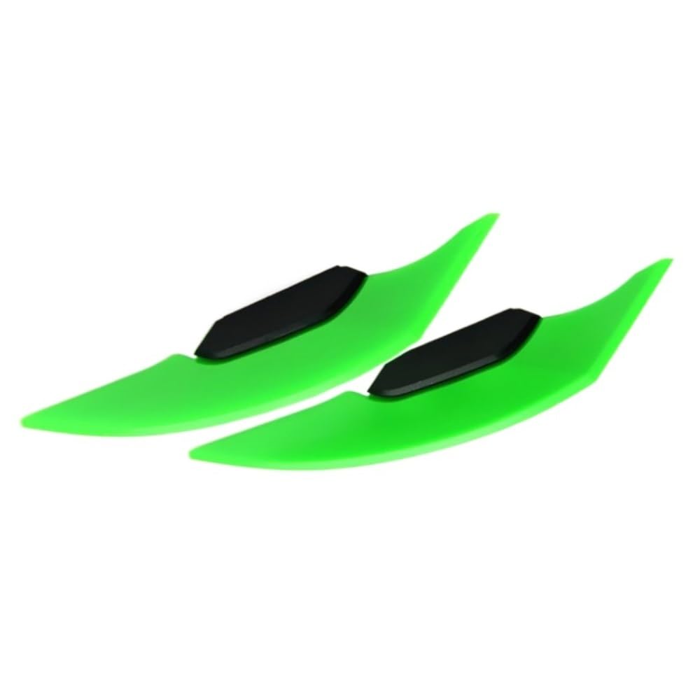 Universal Motorrad Winglet Aerodynamischer Spoiler Dynamischer Flügel Dekoration Aufkleber Für Motorrad Roller(Color- GN) von SPeesy