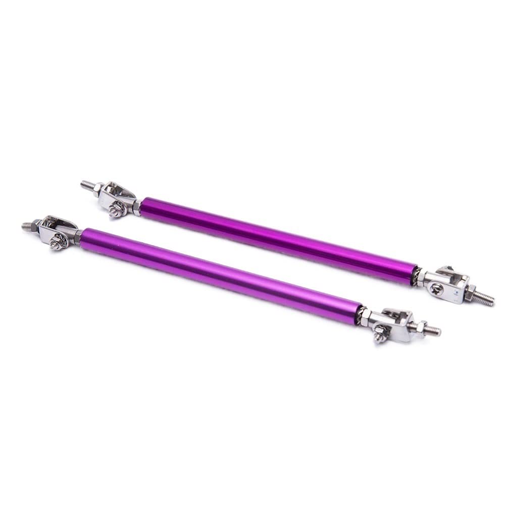 Auto Front StoßStange StüTzstange 2 Teile/SATZ 200 mm Einstellbare Frontstoßstange Lip Splitter Federbein Stange Spurstange FrontstoßStange Lippe Splitter Strebe(Purple) von SQIANKUN