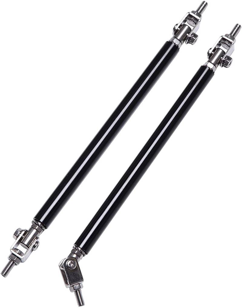 Auto Front StoßStange StüTzstange Universal Einstellbare Front Stoßstange Splitter Strut Rod Krawatte Unterstützung Lift Bar Auto Zubehör FrontstoßStange Lippe Splitter Strebe(15cm Black) von SQIANKUN