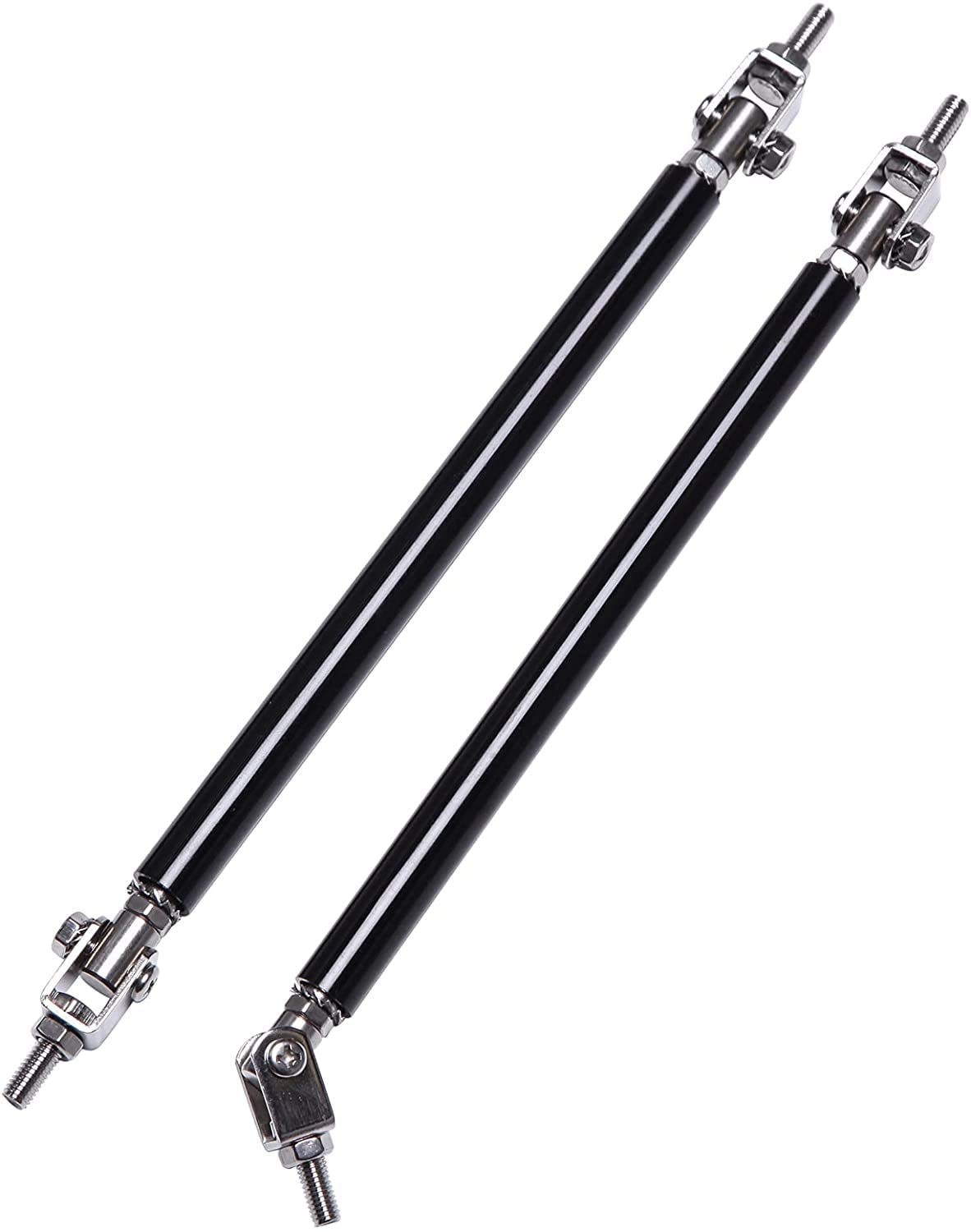 Auto Front StoßStange StüTzstange Universal Einstellbare Front Stoßstange Splitter Strut Rod Krawatte Unterstützung Lift Bar Auto Zubehör FrontstoßStange Lippe Splitter Strebe(7.5cm Black) von SQIANKUN