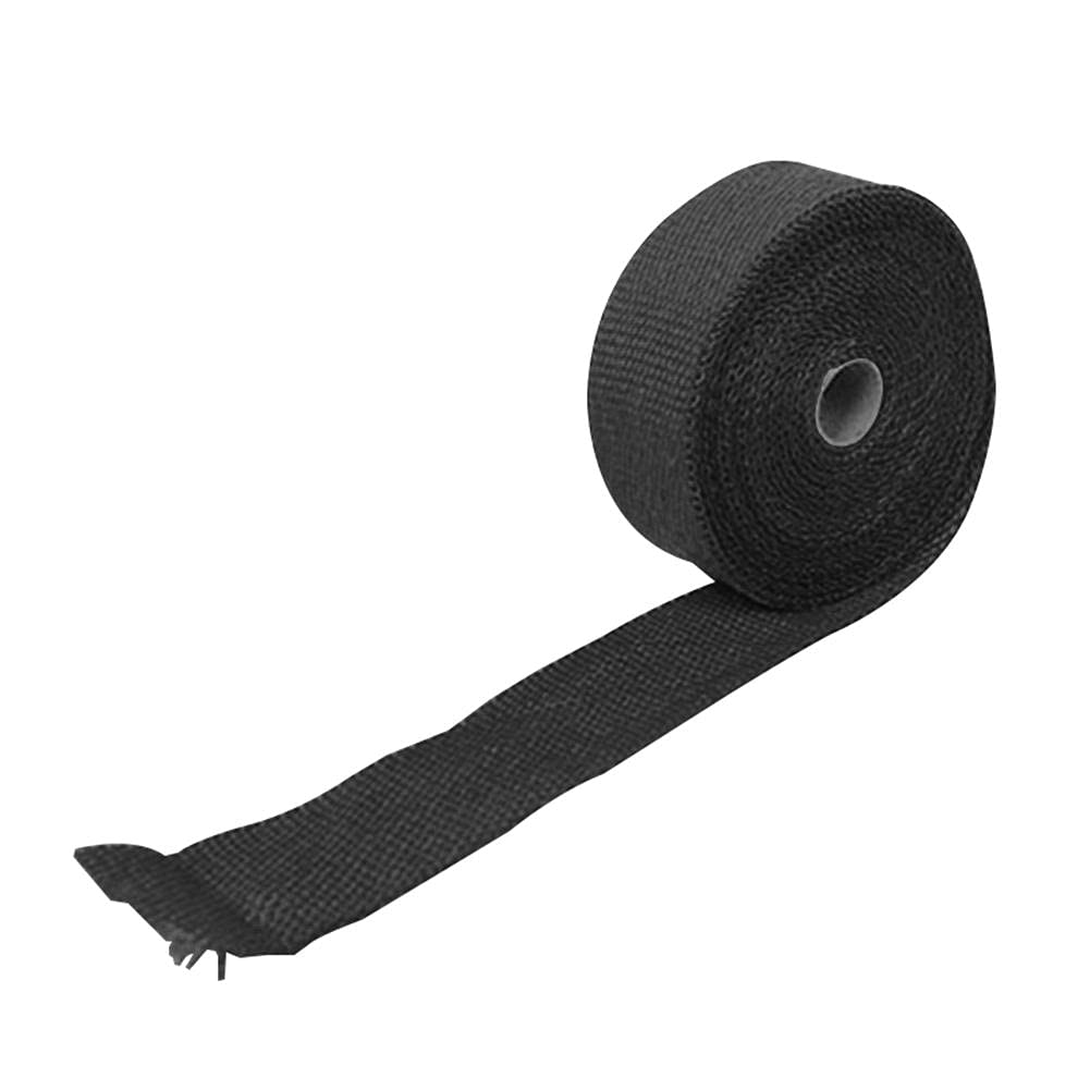 Hitzeschutzband 5M Auto Motorrad Auspuff Wrap Rohr Header Heat Wrap Turbo Hitze Auspuff Thermal Wrap Tape Titan Edelstahl Krawatten Auspuff Hitzeschutzband(Noir) von SQIANKUN