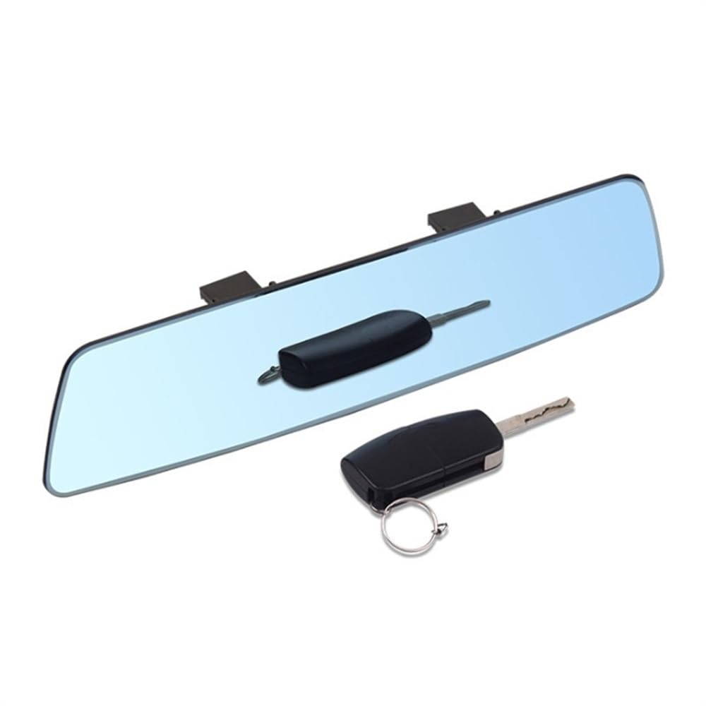 Innenspiegel Auto Auto Interieur Rückspiegel Blauer Mirror Universal Auto Rückspiegel Anti Blendung Zubehör Autospiegel randlose Linse RüCkspiegel von SQIANKUN