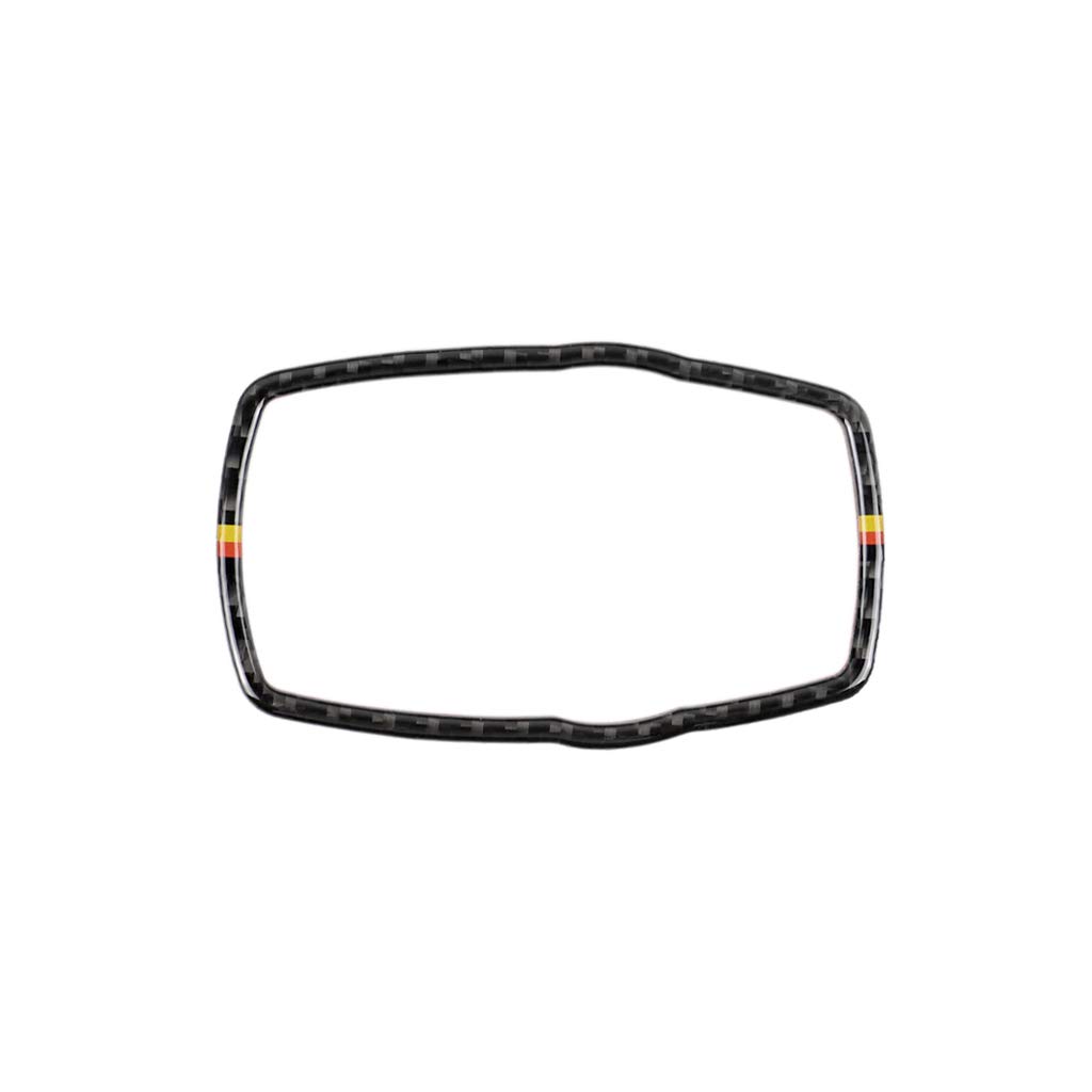 Interieurleisten Kohlefaser-Multimedia-Knopfrahmen-Abdeckungsknopf-Zieraufkleber, passend for BMW F10 F20 F30 F34 F07 F25 F26-Serie, Autoinnenausstattung Interieur Dekor Carbon(3) von SQIANKUN