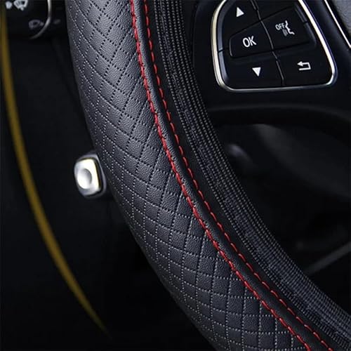 Lenkradbezug Universal Auto Lenkrad Abdeckung Atmungsaktive Anti Slip Lenkung Abdeckungen Geeignet 37-38 cm Auto Schutz Zubehör Lenkrad BezüGe(Noir) von SQIANKUN