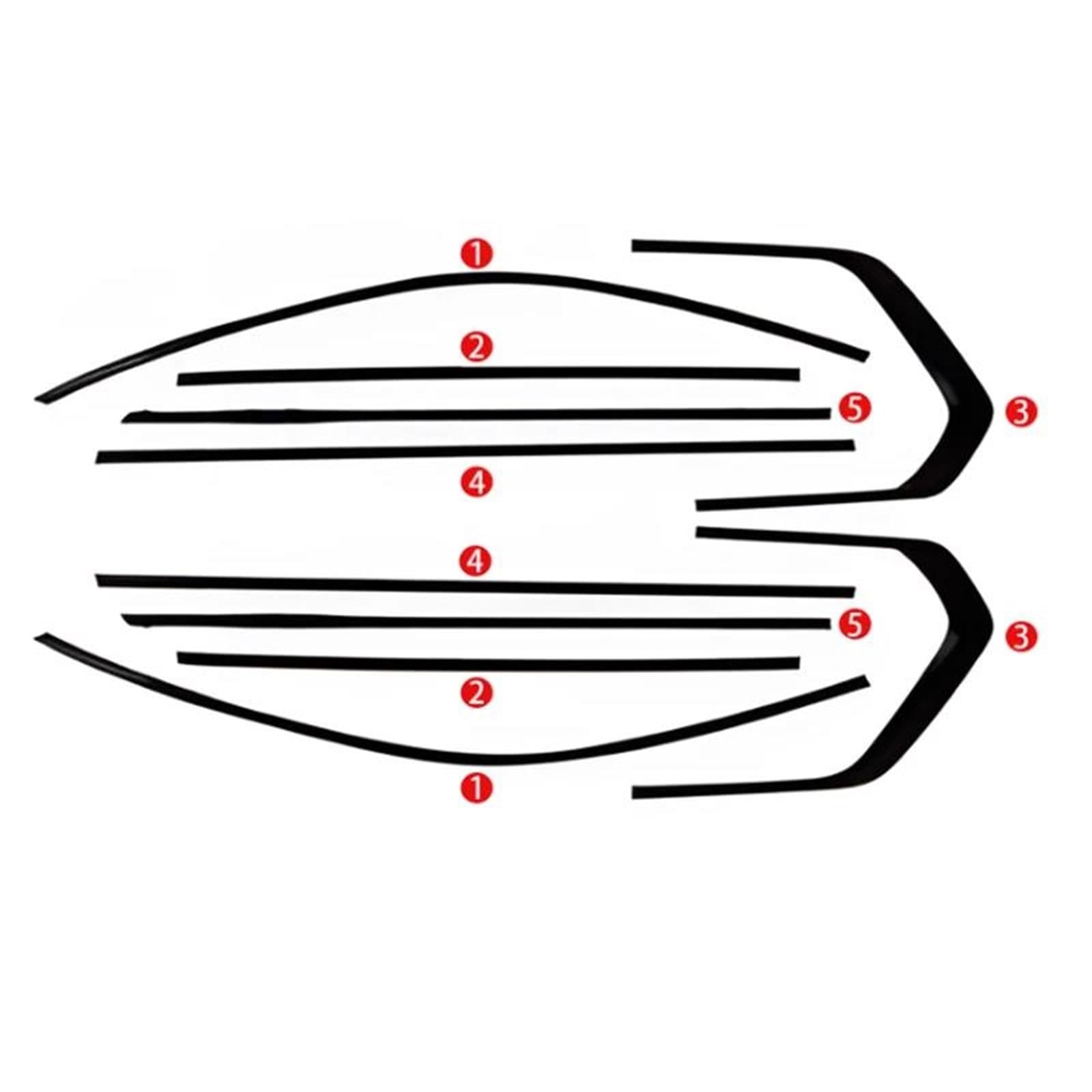 Seitenscheiben-Windabweiser Edelstahl-Autotür-voller Fensterrahmen Fensterbank-Formteil-Zierabdeckung Für X3 F25 G01 2011–2024 Auto Regenabweiser(2018-2024) von SQIFBA