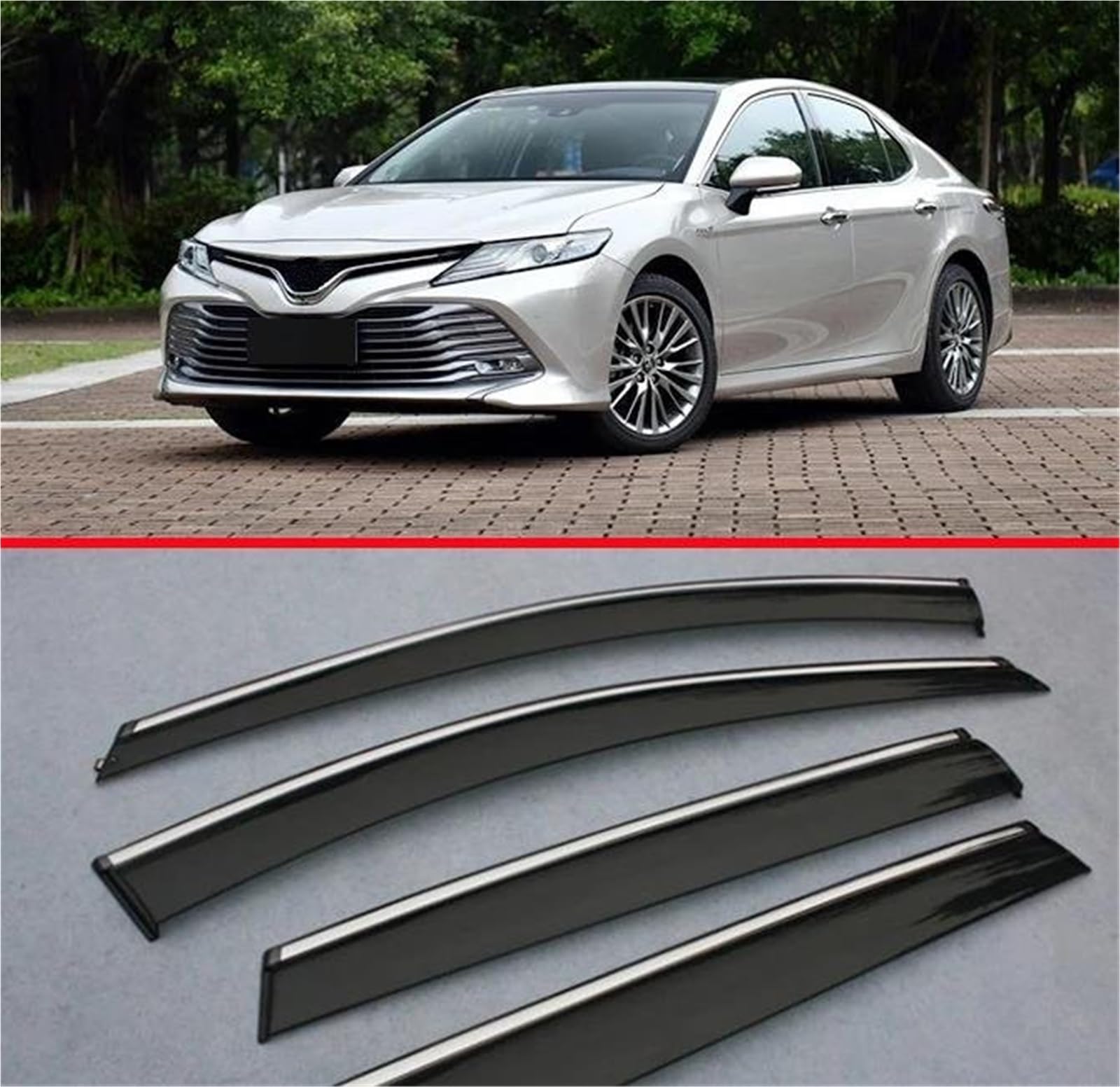 Seitenscheiben-Windabweiser Fenster Windabweiser Visier Regen/Sonnenschutz Vent Für Toyota Für Camry MK8 2018 2019 Auto Zubehör Auto Regenabweiser von SQIFBA