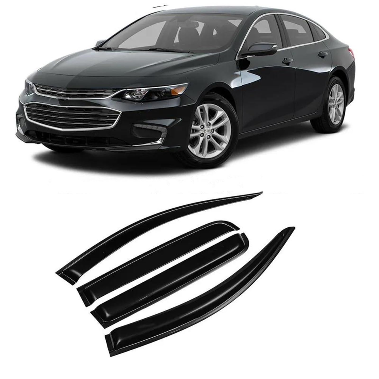 Seitenscheiben-Windabweiser Für Chevy Für Malibu XL 2017-2019 Autos Fenster Visiere Regen Sonnenschutz Vent Windabweiser Form Trim Auto Regenabweiser von SQIFBA