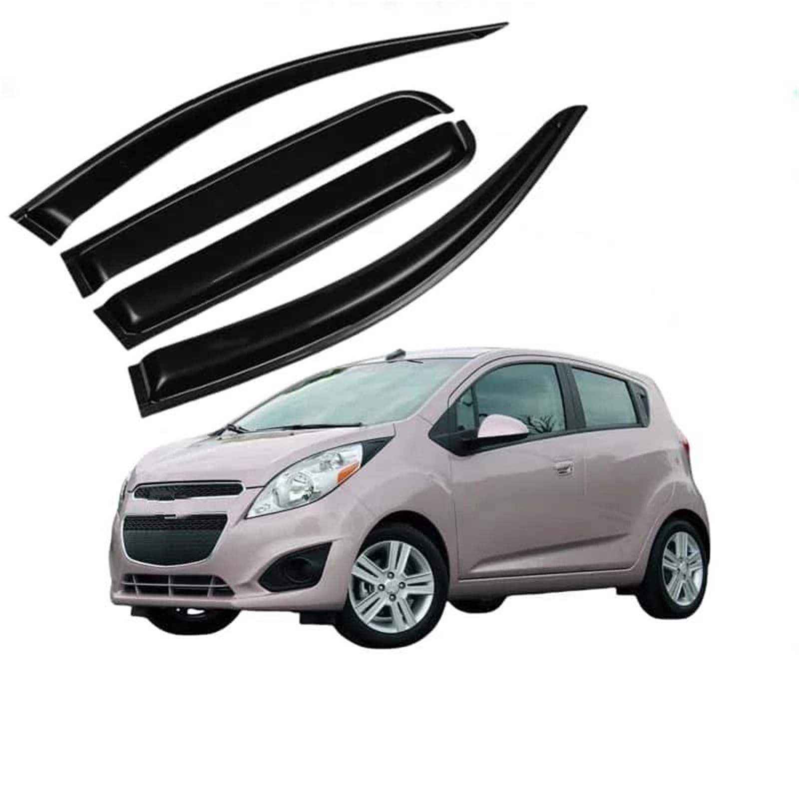 Seitenscheiben-Windabweiser Für Chevy Für Spark 2011-2016 Fließheck Auto Styling Fenster Visier Deflektor Fenster Regen Schutz Abdeckung Shelter Auto Regenabweiser von SQIFBA