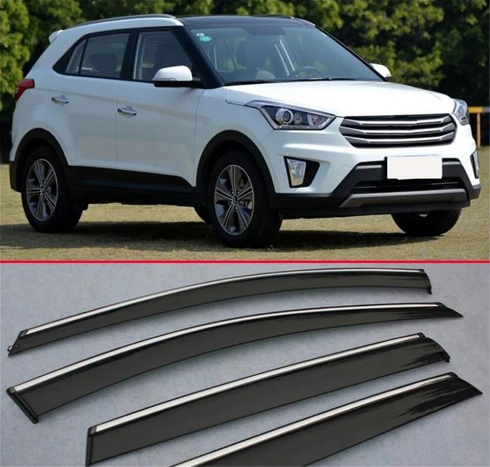 Seitenscheiben-Windabweiser Für Hyundai Für Ix25 2014 2015 2016 Fenster Windabweiser Visor Regen/Sonnenschutz Vent Auto Zubehör Auto Regenabweiser von SQIFBA