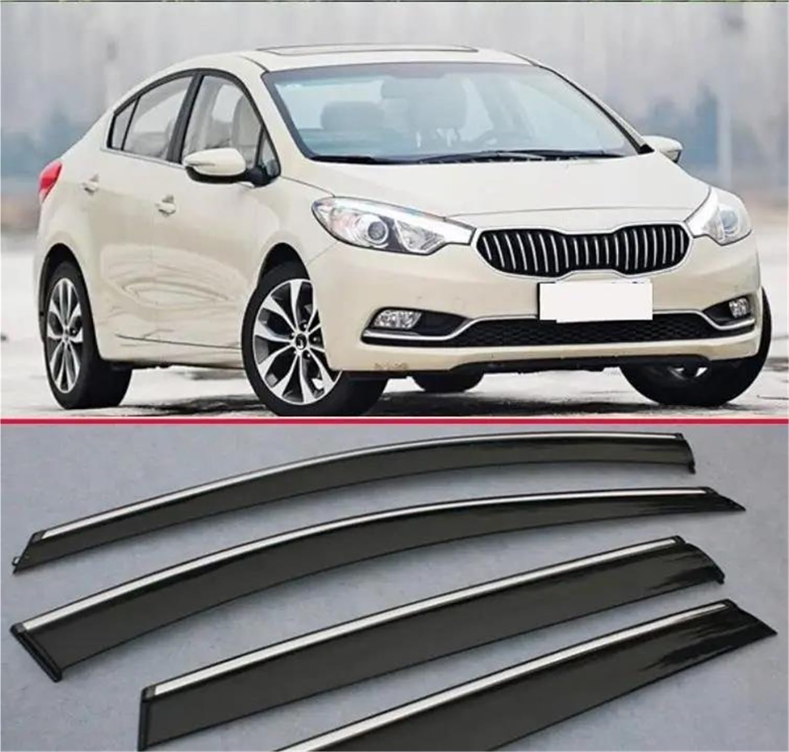 Seitenscheiben-Windabweiser Für Kia Für K3 2013-2015 Fenster Windabweiser Visier Regen/Sonnenschutz Vent Auto Zubehör Auto Regenabweiser von SQIFBA