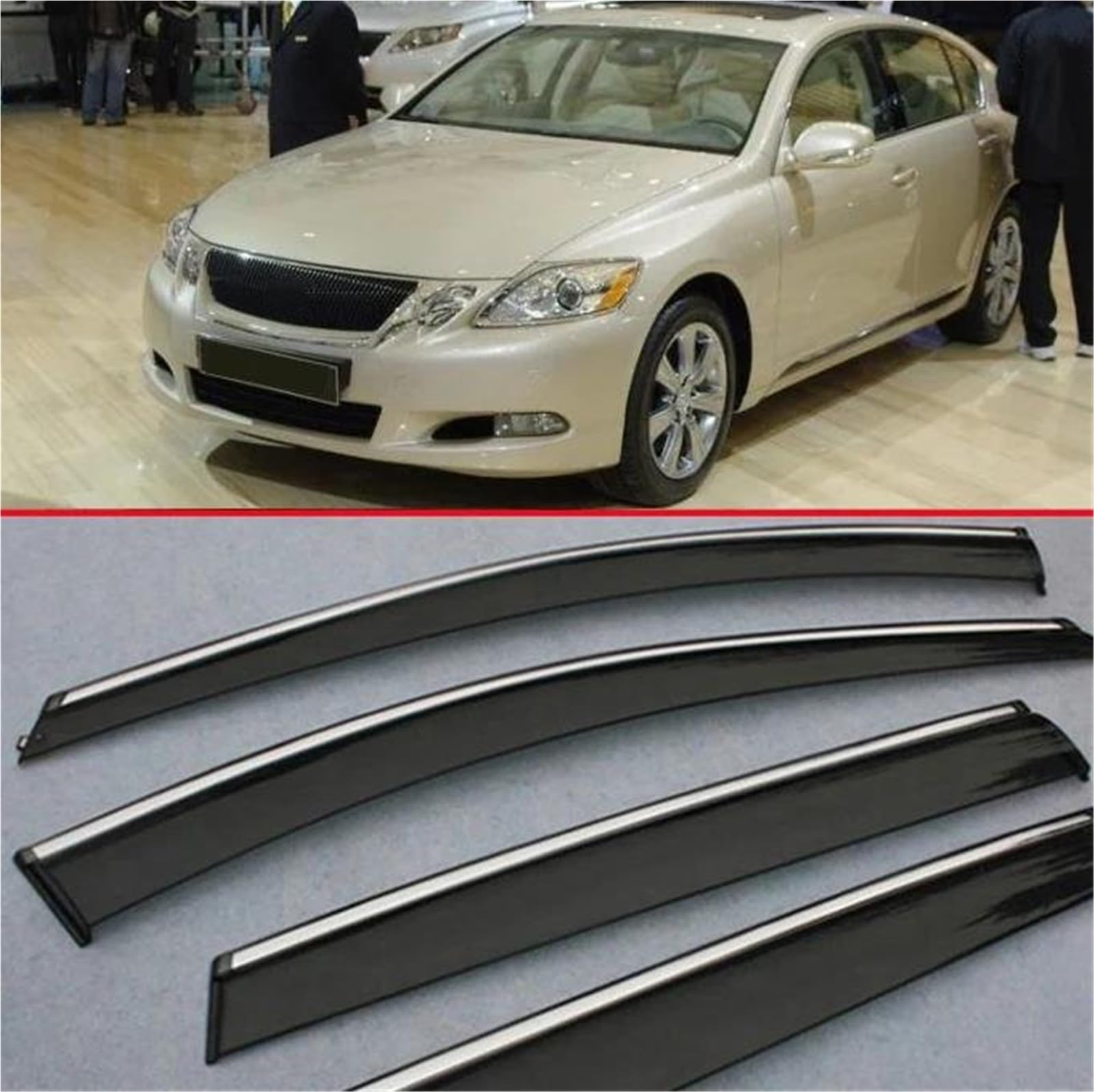 Seitenscheiben-Windabweiser Für Lexus Für GS-Klasse Für GS300 GS350 GS430 2010-2015 Fenster Windabweiser Visier Regen/Sonnenschutz Vent Auto Regenabweiser von SQIFBA