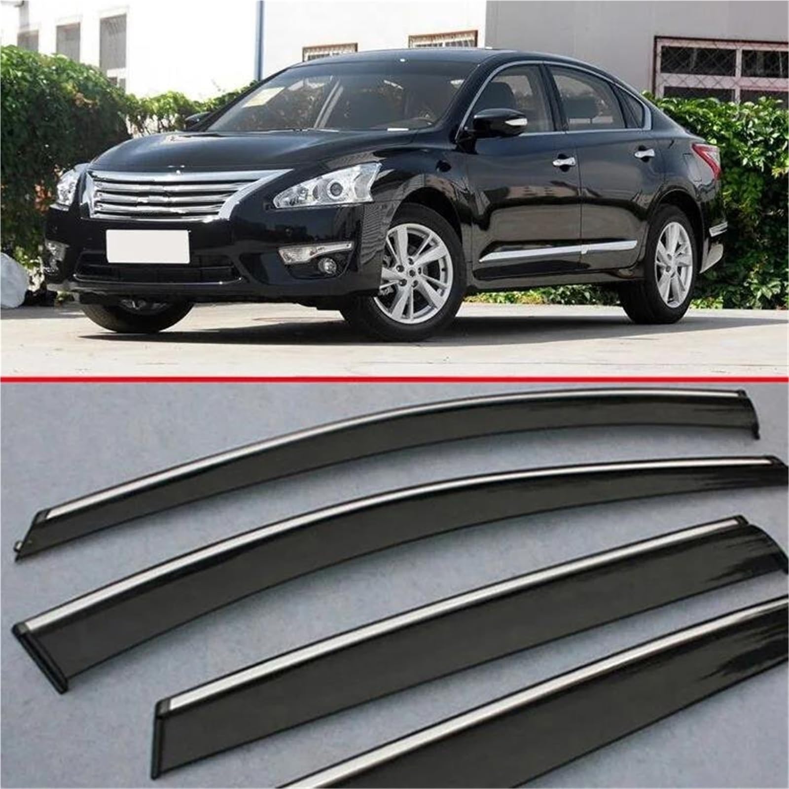 Seitenscheiben-Windabweiser Für Nissan Für Altima 2013-2015 Fenster Windabweiser Visier Regen/Sonnenschutz Vent Auto Zubehör Aufkleber Auto Regenabweiser von SQIFBA