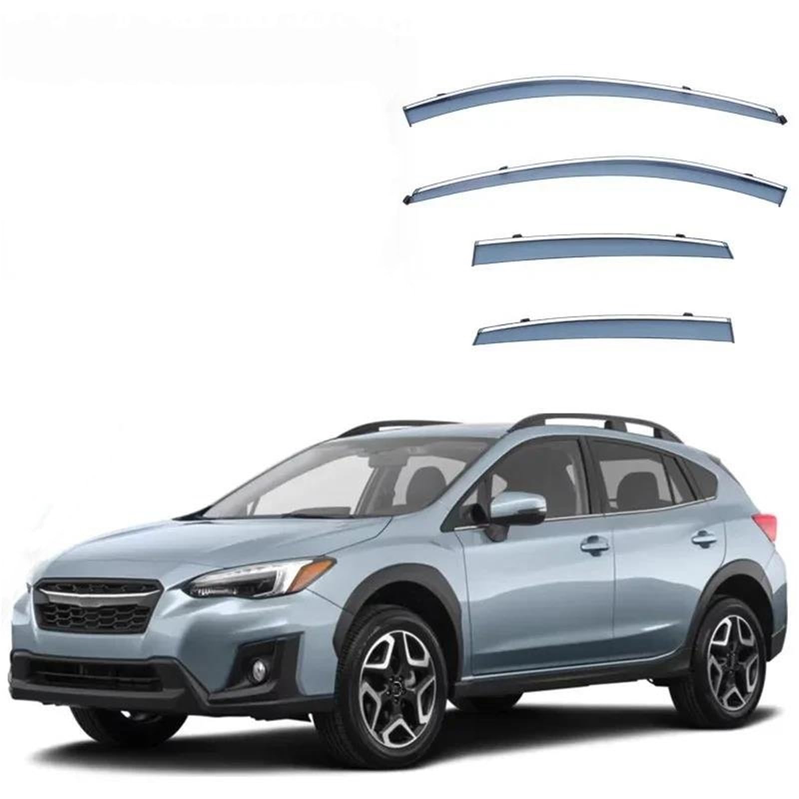 Seitenscheiben-Windabweiser Für Subaru Für Crosstrek MK2-GT 2018-2023 Fenster Visier Außen Visor Vent Shades Fenster Sonne Regen Schutz Auto Regenabweiser von SQIFBA