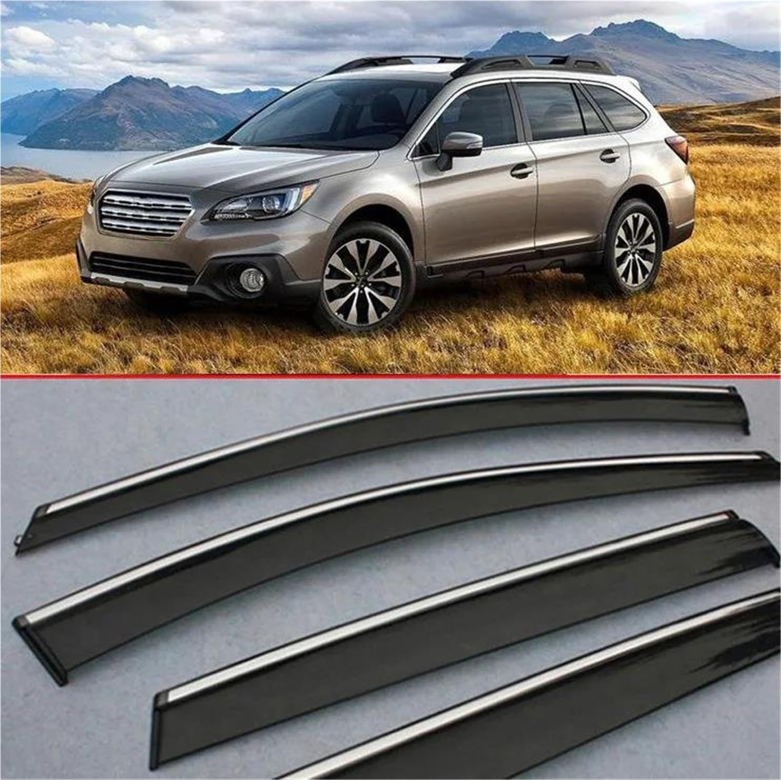 Seitenscheiben-Windabweiser Für Subaru Für Outback 2015 2016 2017 Fenster Windabweiser Visor Regen/Sonnenschutz Vent Auto Zubehör Auto Regenabweiser von SQIFBA