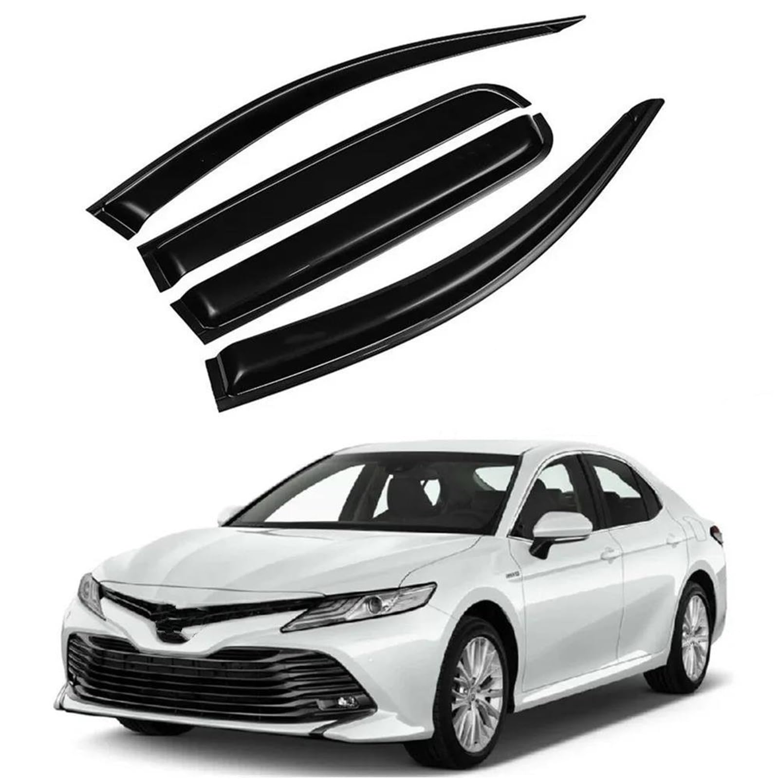 Seitenscheiben-Windabweiser Für Toyota Für Camry 2018-2021 Limousine Fenster Visiere Regen Sonnenschutz Vent Wind Wetterschutz Moulding Trim Auto Regenabweiser von SQIFBA