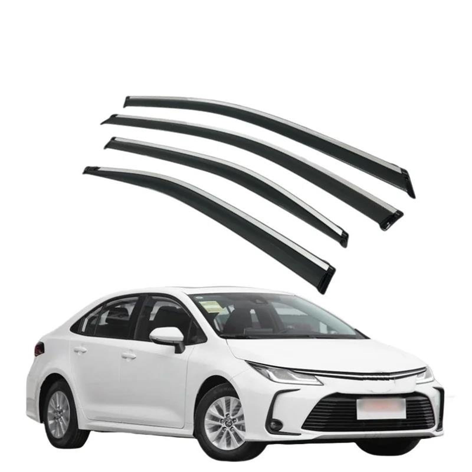 Seitenscheiben-Windabweiser Für Toyota Für Corolla 2019-2024 Limousine Tür Fenster Visier Regen Sonnenschutz Markisen Unterstände Regenmantel Auto Regenabweiser von SQIFBA