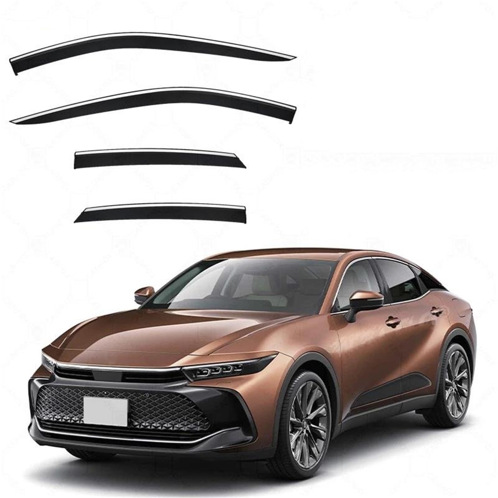 Seitenscheiben-Windabweiser Für Toyota Für Crown Für Crossover Für S235 Kunststoff Fenster Visor Vent Shades Sonne Regen Deflektor Schutz Auto Regenabweiser von SQIFBA