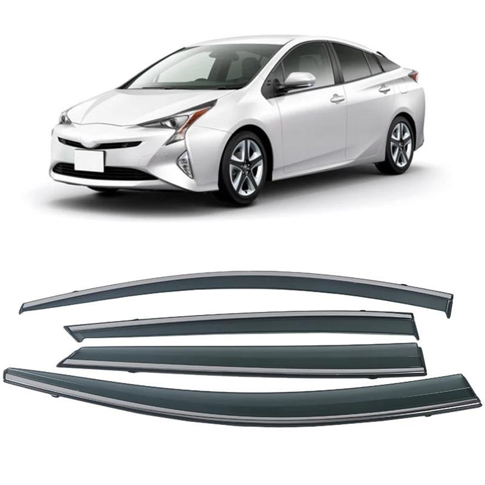 Seitenscheiben-Windabweiser Für Toyota Für Prius Für XW50 2016-2020 Visier Ventvisor Tür Seite Fenster Air Schutz Gegen Schnee Sonne Regen Auto Regenabweiser von SQIFBA