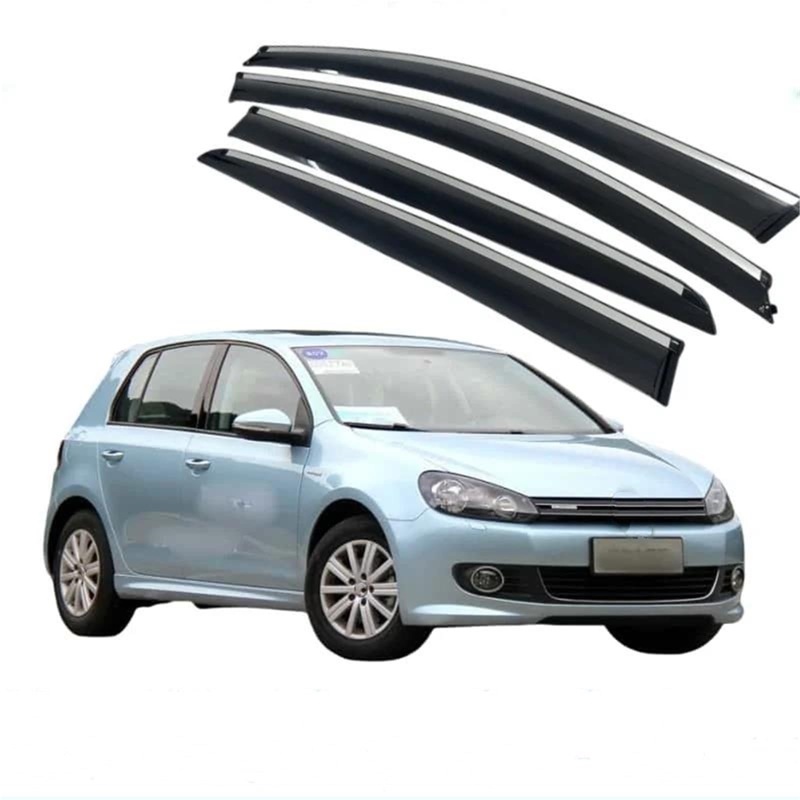 Seitenscheiben-Windabweiser Für VW Für Golf 6 MK6 Fließheck 2009-2013 Fenster Visor Vent Regen Wache Shade Schild Shelter Schutz Abdeckung Auto Regenabweiser von SQIFBA