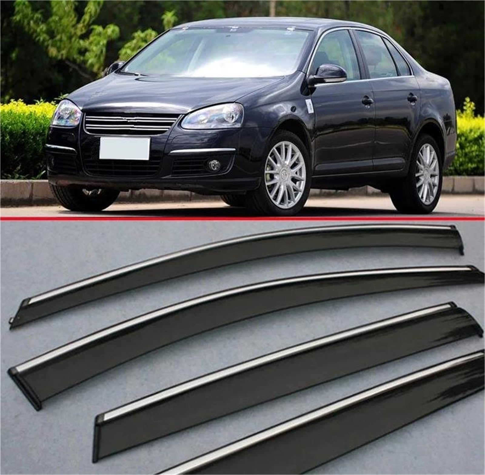 Seitenscheiben-Windabweiser Für VW Für Jetta Für MK5 2009-2011 Fenster Windabweiser Visier Regen/Sonnenschutz Vent Auto Zubehör Auto Regenabweiser von SQIFBA