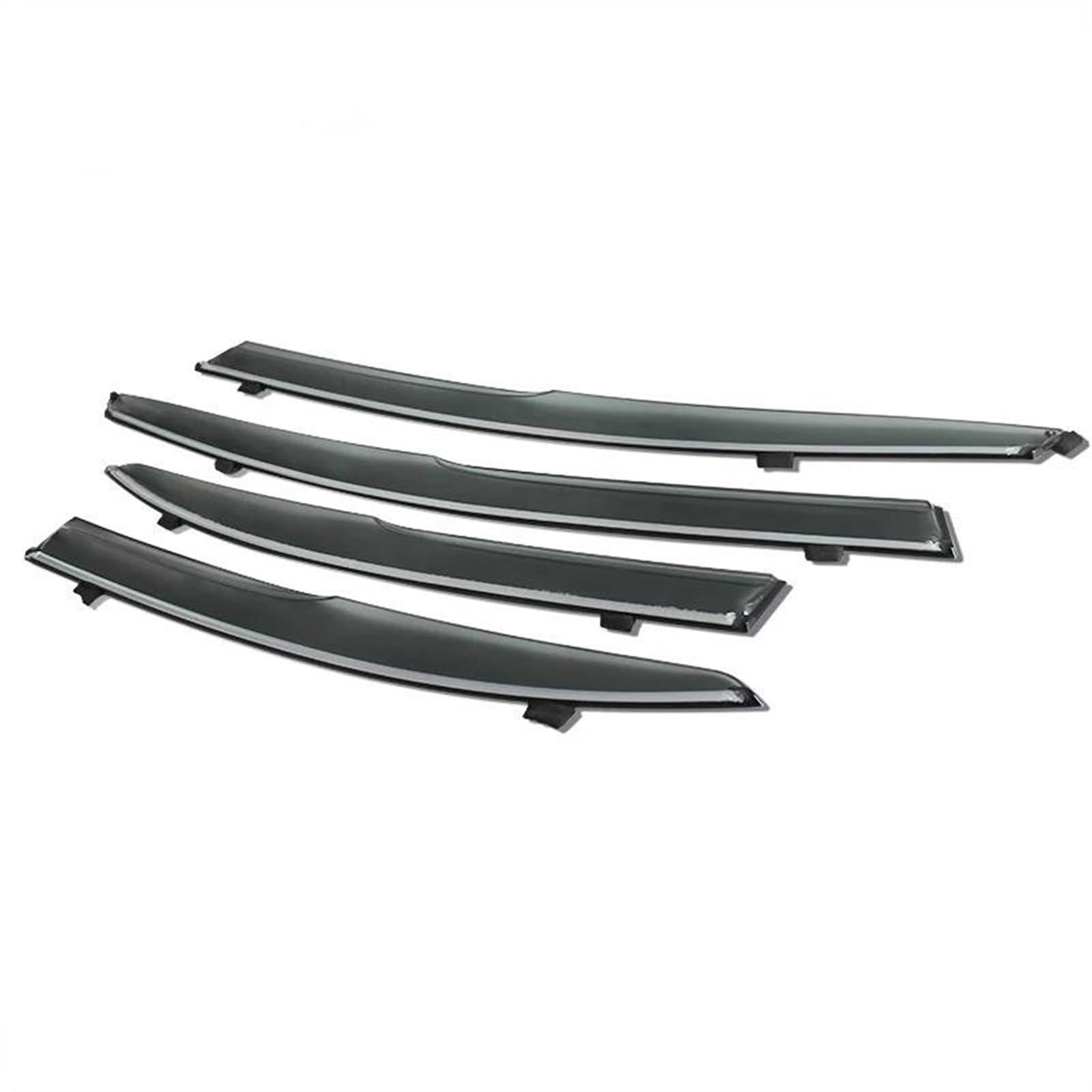 Seitenscheiben-Windabweiser Seitenfensterabweiser Für Civic 8th Gen Limousine 2006–2011 Schwarze Fenstervisiere Sonnenschutz Regenschutz Auto Regenabweiser(Chrome Strip) von SQIFBA