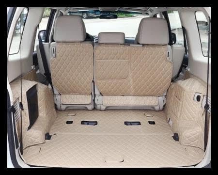 Auto Leder Kofferraummatten Benutzerdefinierte Für Mitsubishi Für Pajero V97 V93 V73 12-18Car Custom Auto Stamm Matten wasserdichte Boot Teppiche Auto Zubehör Kofferraumwanne(Coffee8 Piece) von SQRHDF