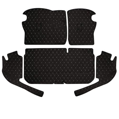 Auto Leder Kofferraummatten Benutzerdefinierte Kofferraummatten Lederteppiche Für Mini Für Cooper S ONE F54 F55 F56 F57 F60 Kofferraumwanne(Black 1 Set) von SQRHDF