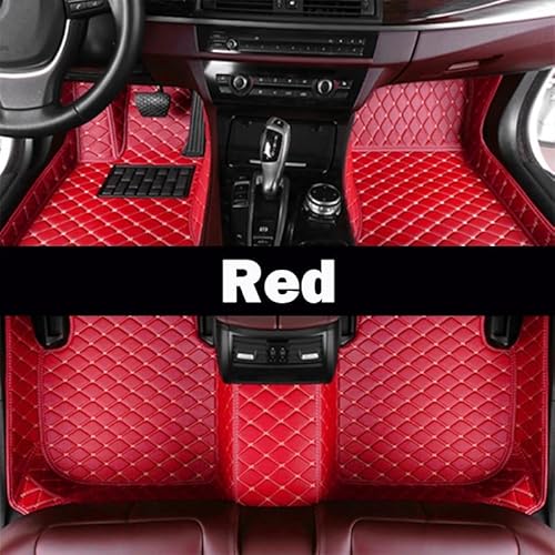 Fußmatte Pkw Auto Fußmatten Für Nissan Für Qashqai 2008-2013 2014 2015 Benutzerdefinierte Fuß Pads Teppich Abdeckung Innen Zubehör Auto Leder Fussmatten(Rot) von SQRHDF