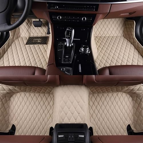 Fußmatte Pkw Rechtslenker Custom Car Fußmatten Für A8 2018 2019 2020 2021 2022 2023 2024 Autozubehör Auto Fußteppich Auto Leder Fussmatten(Beige) von SQRHDF