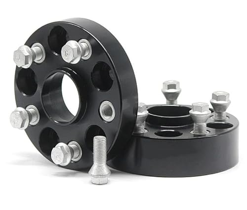 Spurverbreiterung Aluminium 2 Stück 25/30/35/40mm PCD 5x112 CB 66,5mm Rad Spacer ADAPTER Anzug Für A1 A2 A3 TT FÜR FOX Für GOLF Spurverbreiterung Spurplatten(2PCS 40mm Black) von SQRHDF