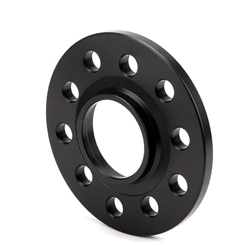 Spurverbreiterung Aluminium 2 Stück 3/5/7/10/12/15mm Rad Spacer Adapter PCD 5x112 CB 66,5mm 5Lug Anzug Für Benz Universal Auto Spurverbreiterung Spurplatten(2PCS 15mm Black) von SQRHDF