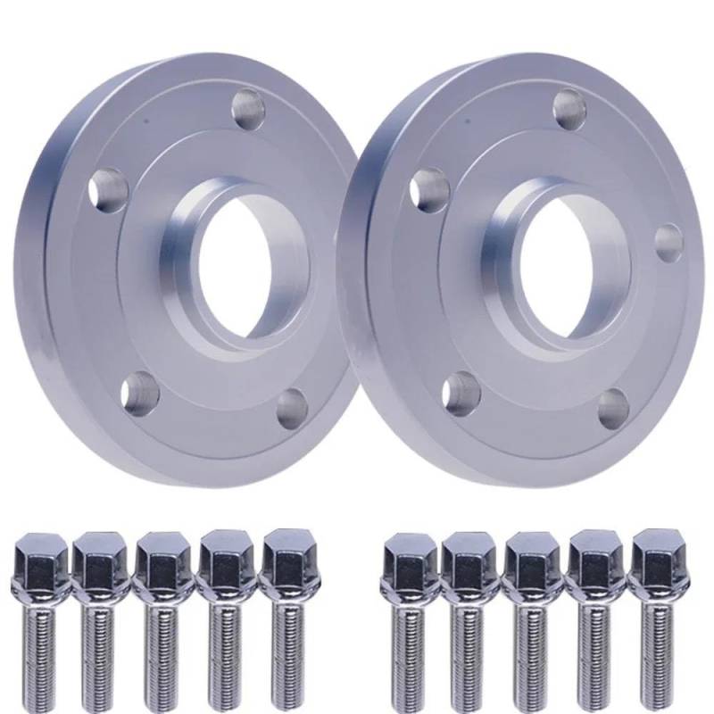 Spurverbreiterung Aluminium 2 Stück T6-7075 15/20 Mm 5 X 112 66,6 Hub-Centric-Radabstandshalter Mit Verlängerten Radschrauben Für Mercedes Für Benz Spurverbreiterung Spurplatten(2PCS 6061 15mm) von SQRHDF