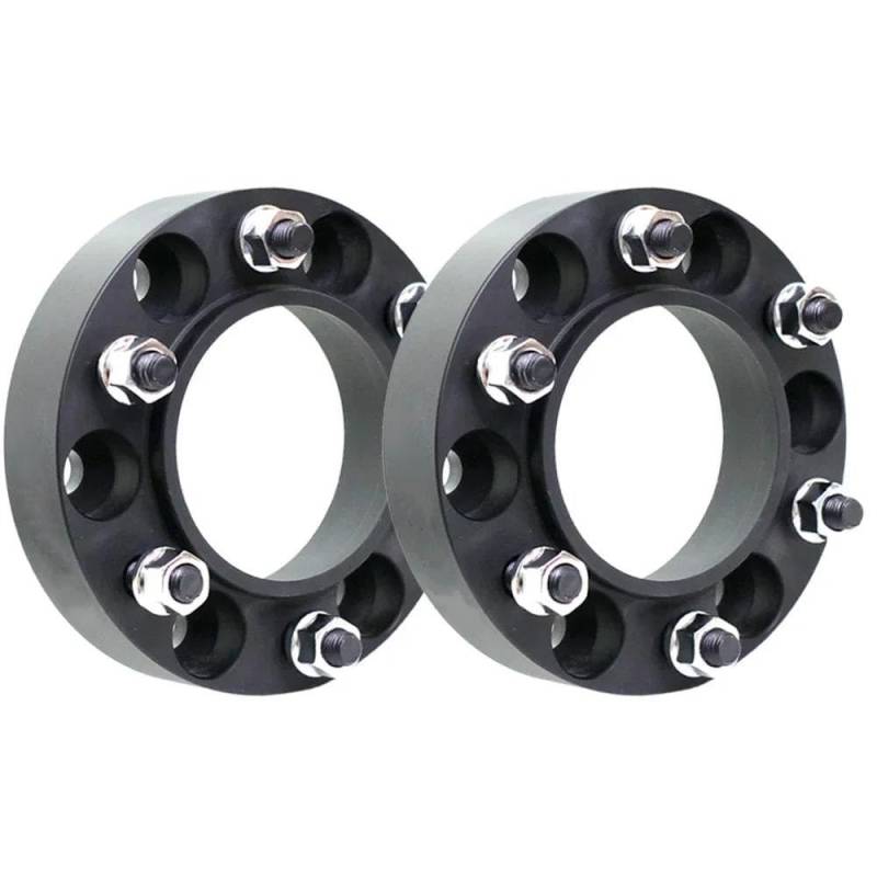 Spurverbreiterung Aluminium 2 Stücke PCD 6x 139,7 106mm Legierung Rad Spacer Für Toyota Für Pendler FJ Für Cruiser Für Hiace Für Hilux Für Revo Spurverbreiterung Spurplatten(2pcs Black 35mm) von SQRHDF