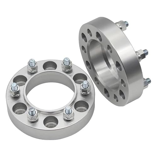 Spurverbreiterung Aluminium 20/25/30/35/40/45mm PCD 6x139,7 106mm Spurverbreiterungen Adapter 6 Lug Für Toyota Für Land Für Cruiser 2 Stück (1 Paar) Spurverbreiterung Spurplatten(2PCS 30mm Silver) von SQRHDF