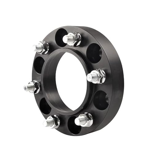 Spurverbreiterung Aluminium Rad Spacer 6x139,7 CB 106,1 Für Toyota Für Land Für Cruiser Für Prado Für Hilux Aluminium Legierung 2 Stück (1 Paar) Spurverbreiterung Spurplatten(Black spacer 45mm) von SQRHDF