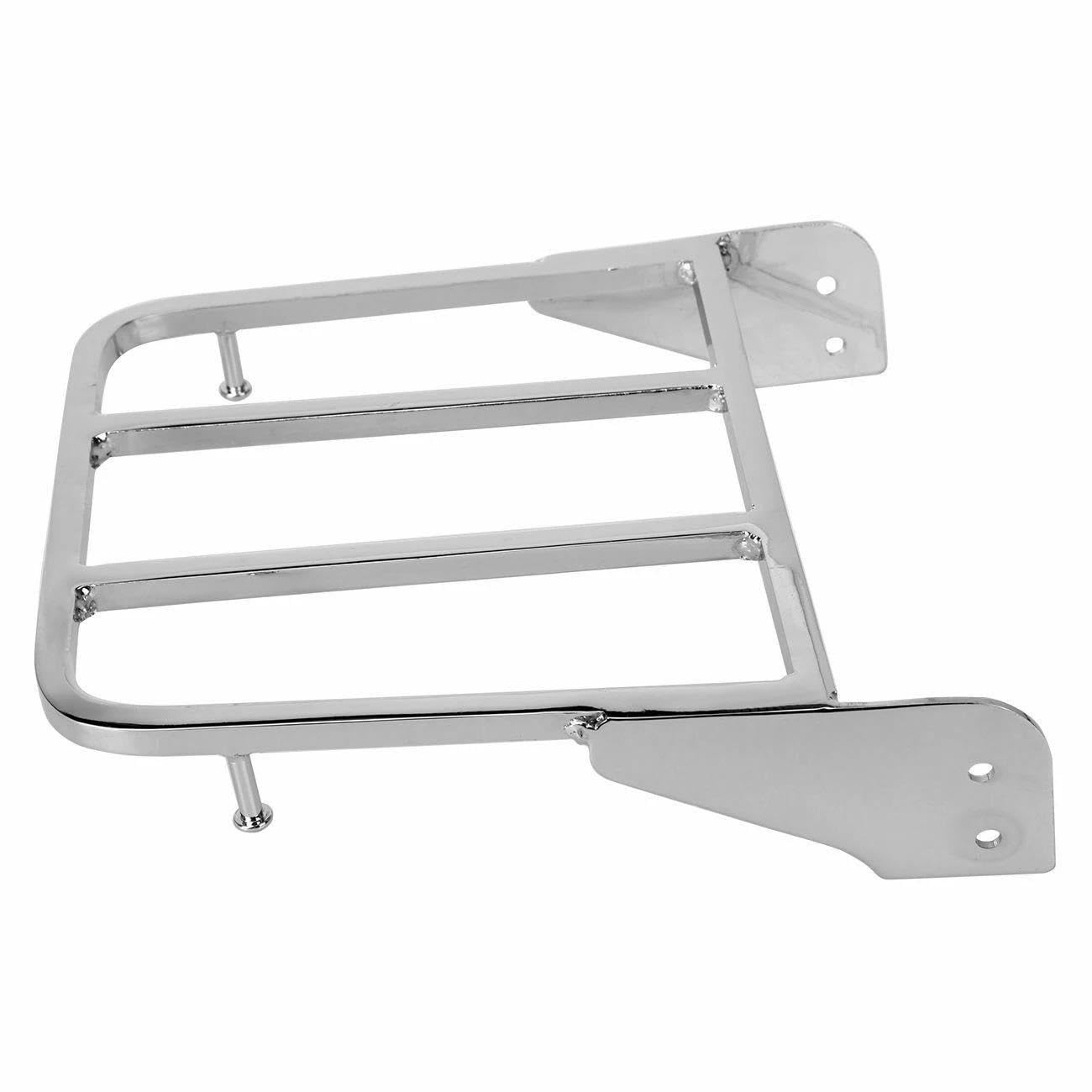 Gepäckträger Chrom Aluminium Motorrad Sissy Bar Gepäck Dach Rack Für Suzuki Für Intruder Für Volusia VL800/für Boulevard M50 C50 Motorrad Hinten Gepäckträger von SQTGJJJ