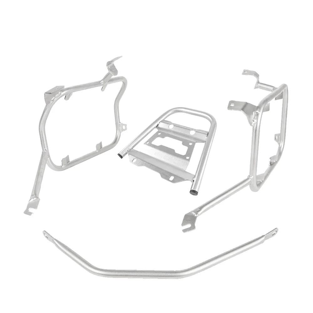 Gepäckträger Hinten Gepäck Rack Für CRF1100L Für Afrika Für Twin Für Abenteuer Für Sport 2020-2023 Motorrad Stamm Top Case Halterung Motorrad Hinten Gepäckträger(Silver One Set) von SQTGJJJ