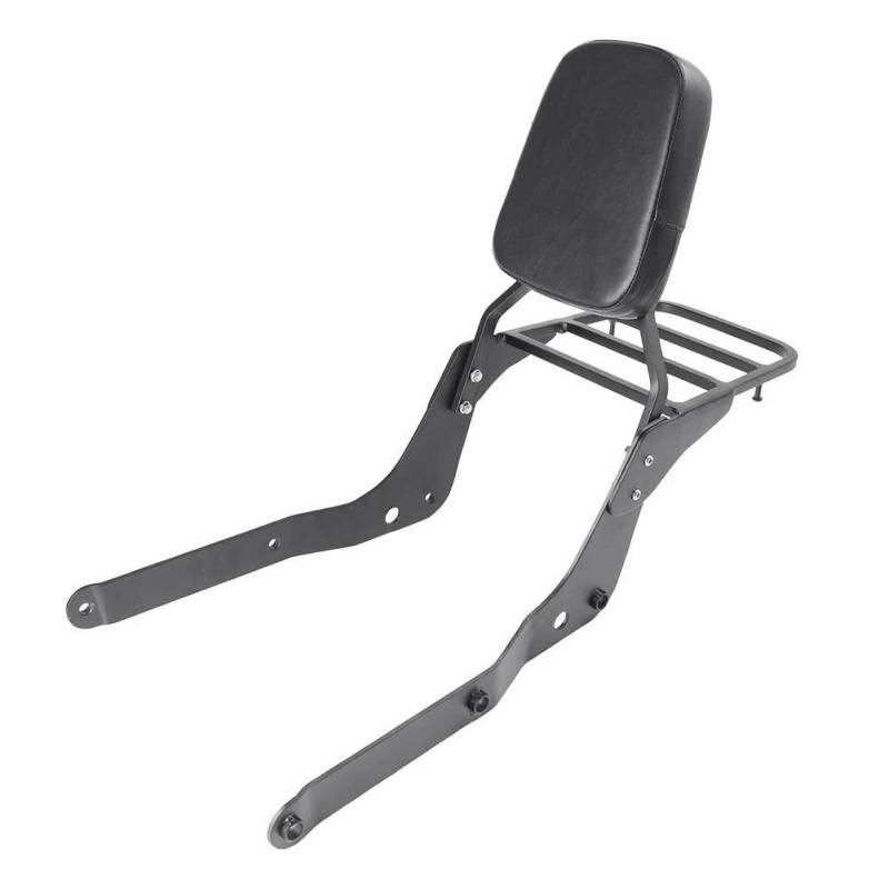 Gepäckträger Motorrad Hinten Passagier Sissy Bar Gepäck Rack Rückenlehne W/Leder Pad Für Schatten VT750C 2004-2012 Motorrad Hinten Gepäckträger(Schwarz) von SQTGJJJ