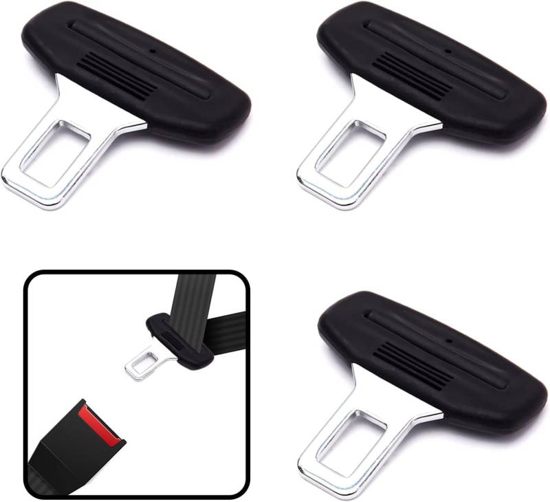 SQUADO - 3 Stück Auto-Sicherheitsgurt-Clips, Universal-Clips für Fahrzeuge, Supercars, SUVs, geeignet für die meisten Autoteile von SQUADO