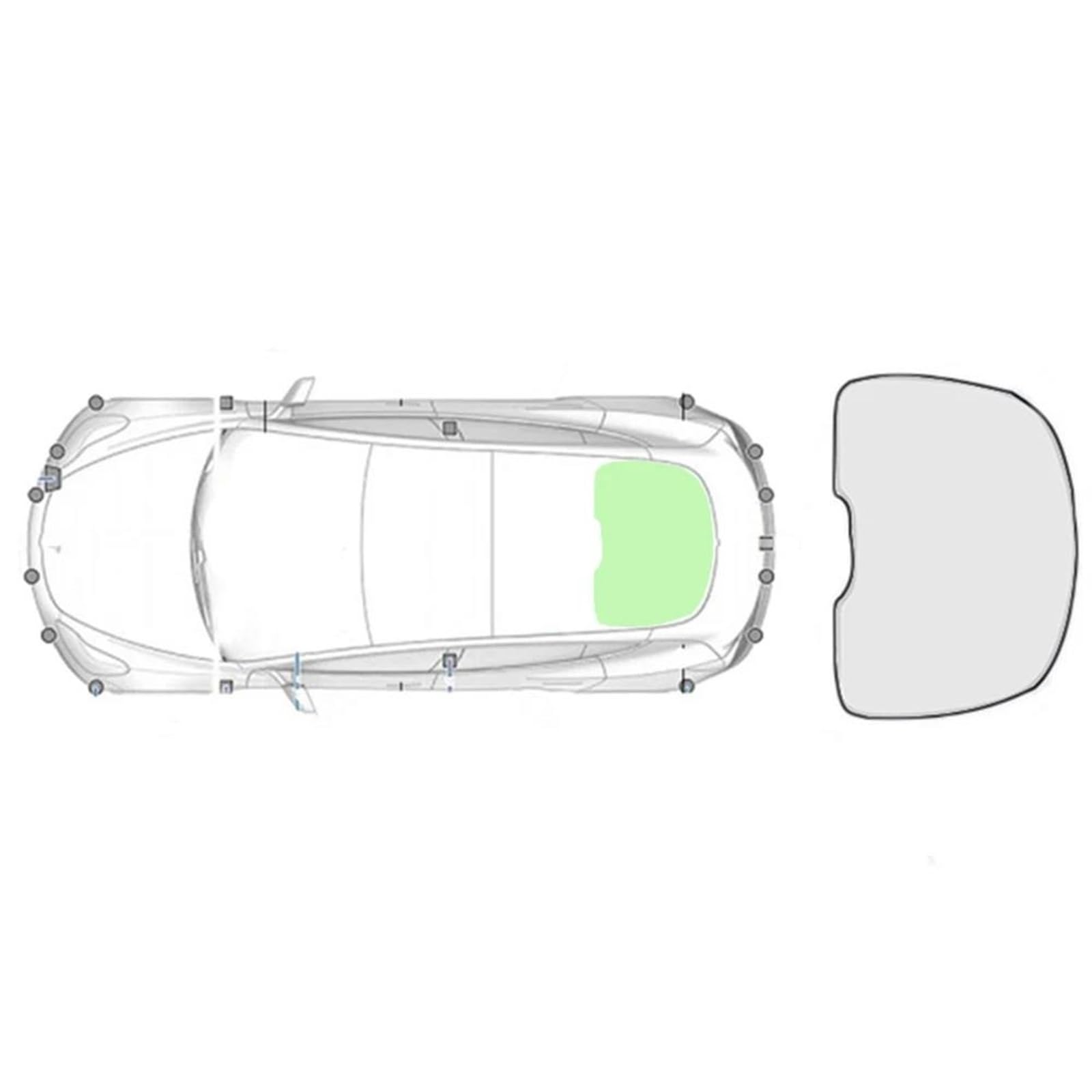 Sonnenschutz Sonnenschutz Aus Silberbeschichtetem Stoff Für Tesla Für Modell Y 2020-2023 Sichtschutz Für Seitenfenster Jalousie Beschattung Campingzubehör Sonnenblende Auto(Rear Windshield) von SQWDWEGF