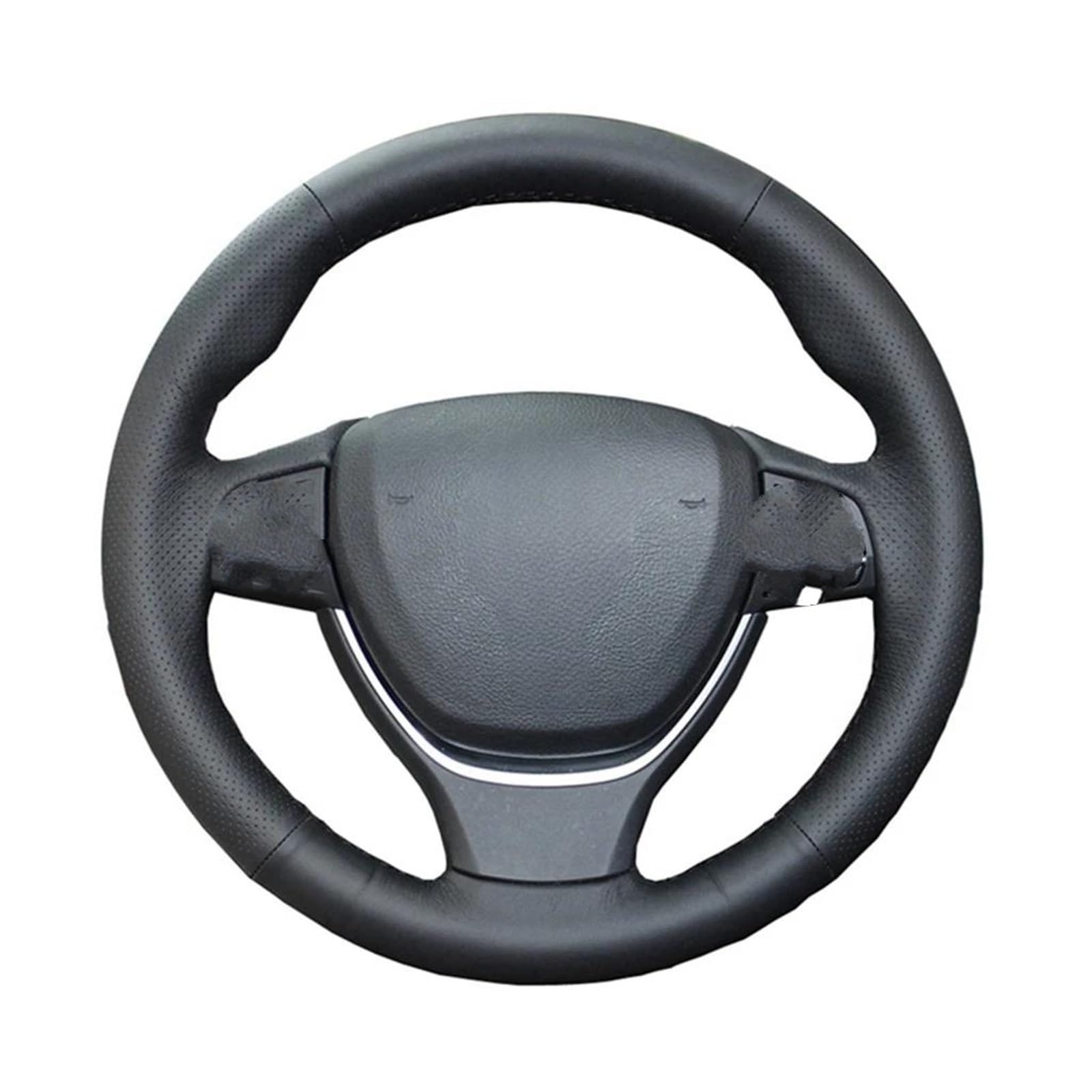 Lenkradbezug DIY Schwarz Künstliche Leder Hand-Genäht Auto Lenkrad Abdeckung Für 520i 528i 2013 2014 730Li 740Li 750Li F10 Auto Lenkradabdeckung(Grey) von SQYHGJ