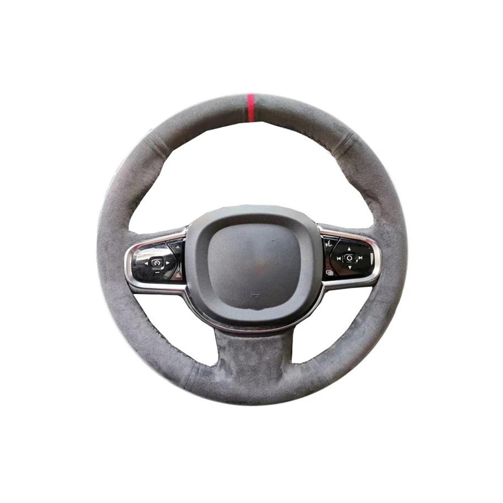 Lenkradbezug Für Volvo S90 V90 XC90 2015 2016 2017 2018 2019 XC60 S60 V60 2018 2019 DIY Hand Nähen Schwarz Wildleder Auto Lenkrad Abdeckung Auto Lenkradabdeckung(Grey) von SQYHGJ